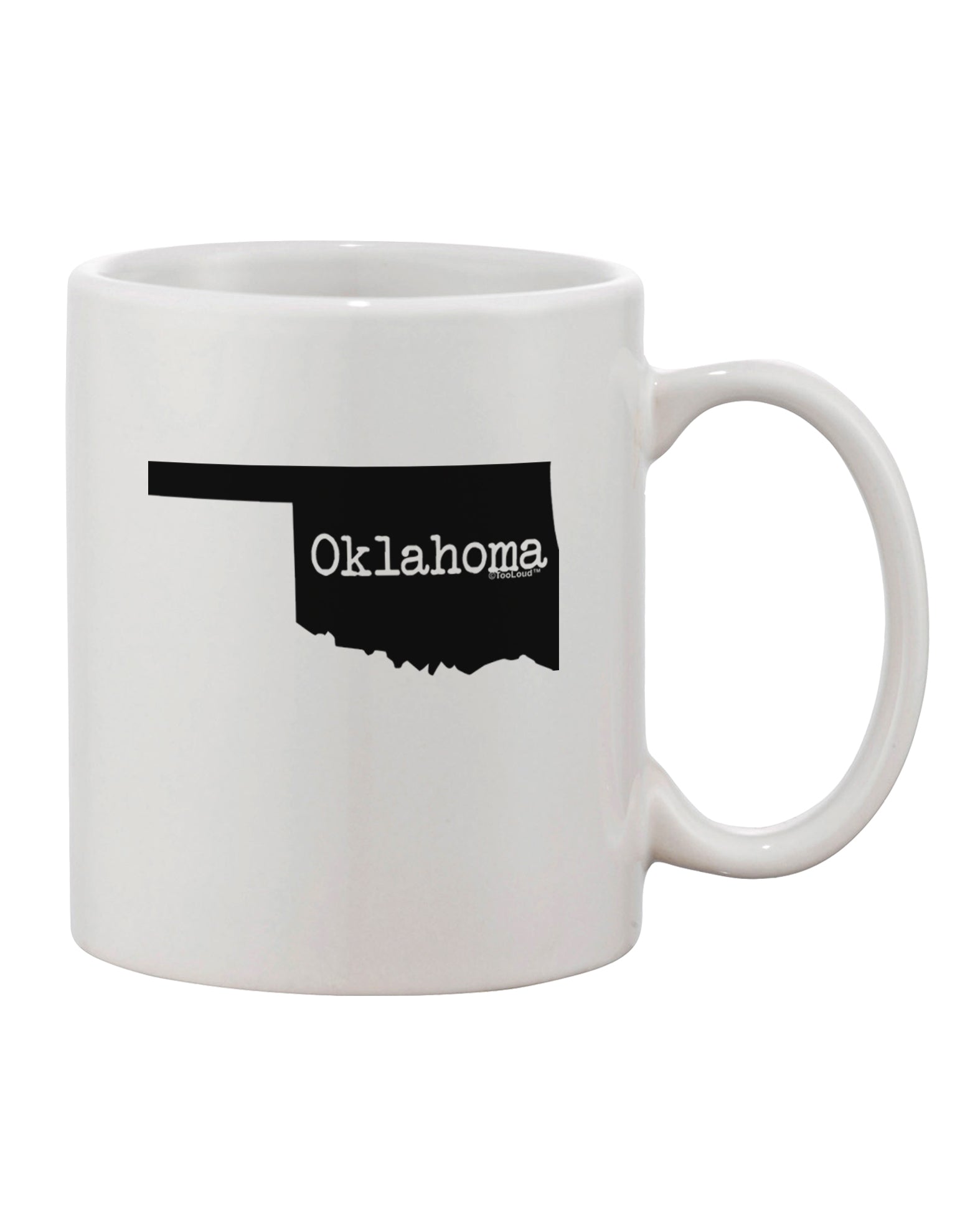 Oklahoma - United States Shape Printed 11 oz Coffee Mug - Expertly Crafted by TooLoud-11 OZ Coffee Mug-TooLoud-White-Davson Sales