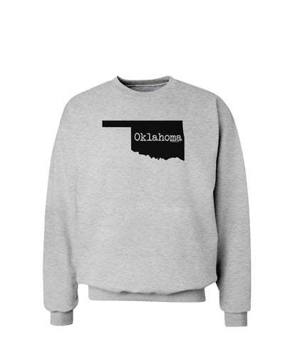 Oklahoma - United States Shape Sweatshirt by TooLoud-Sweatshirts-TooLoud-AshGray-Small-Davson Sales