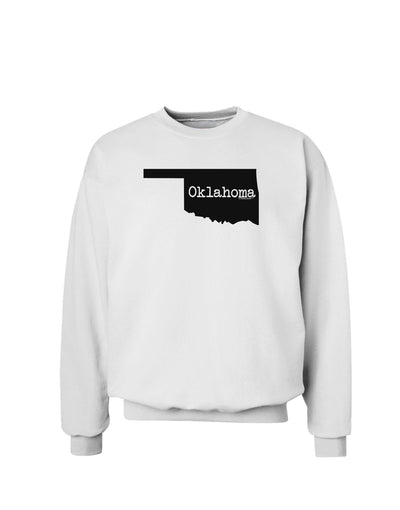 Oklahoma - United States Shape Sweatshirt by TooLoud-Sweatshirts-TooLoud-White-Small-Davson Sales