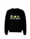 OMG - Oh My Guac - Guacamole Design Adult Dark Sweatshirt by TooLoud-Sweatshirts-TooLoud-Black-Small-Davson Sales