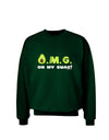 OMG - Oh My Guac - Guacamole Design Adult Dark Sweatshirt by TooLoud-Sweatshirts-TooLoud-Deep-Forest-Green-Small-Davson Sales