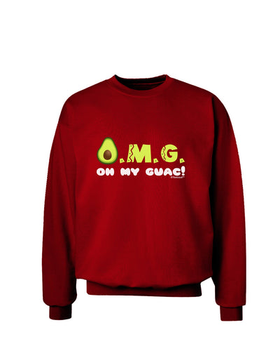 OMG - Oh My Guac - Guacamole Design Adult Dark Sweatshirt by TooLoud-Sweatshirts-TooLoud-Deep-Red-Small-Davson Sales