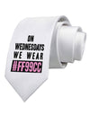 On Wednesdays We Wear FF99CC Printed White Necktie