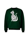 One Cat Short Of A Crazy Cat Lady Adult Dark Sweatshirt-Sweatshirts-TooLoud-Deep-Forest-Green-Small-Davson Sales