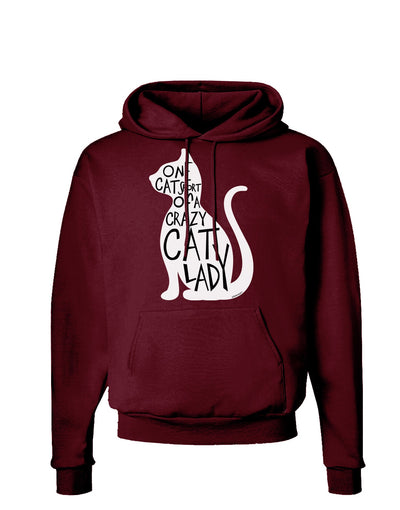 One Cat Short Of A Crazy Cat Lady Dark Hoodie Sweatshirt-Hoodie-TooLoud-Maroon-Small-Davson Sales