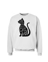 One Cat Short Of A Crazy Cat Lady Sweatshirt-Sweatshirts-TooLoud-White-Small-Davson Sales