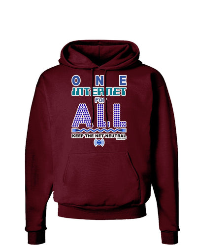 One Internet For All Keep The Net Neutral Dark Hoodie Sweatshirt-Hoodie-TooLoud-Maroon-Small-Davson Sales