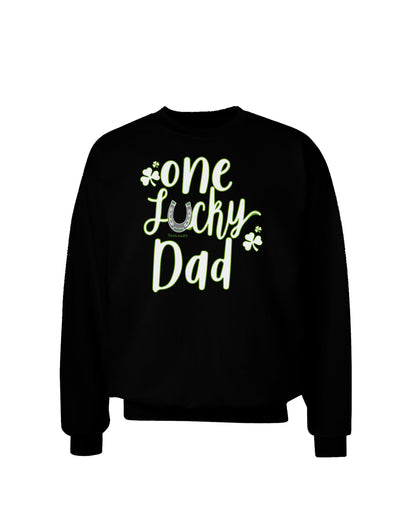 One Lucky Dad Shamrock Sweatshirt-Sweatshirts-TooLoud-Black-Small-Davson Sales
