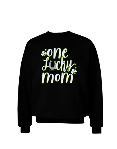 One Lucky Mom Shamrock Sweatshirt-Sweatshirts-TooLoud-Black-Small-Davson Sales