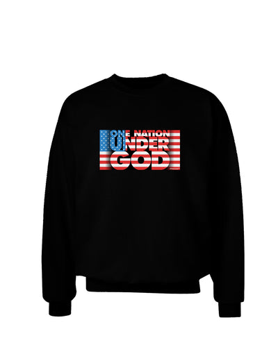 One Nation Under God Adult Dark Sweatshirt-Sweatshirt-TooLoud-Black-Small-Davson Sales