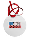 One Nation Under God Circular Metal Ornament-Ornament-TooLoud-White-Davson Sales