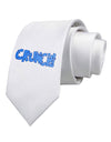 Onomatopoeia CRUNCH Printed White Necktie