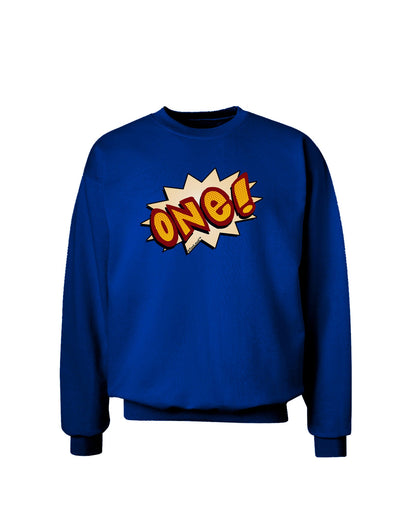 Onomatopoeia One Birthday Adult Dark Sweatshirt-Sweatshirts-TooLoud-Deep-Royal-Blue-Small-Davson Sales