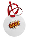 Onomatopoeia One Birthday Circular Metal Ornament by TooLoud-Ornament-TooLoud-White-Davson Sales