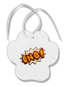 Onomatopoeia One Birthday Paw Print Shaped Ornament-Ornament-TooLoud-White-Davson Sales