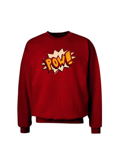 Onomatopoeia POW Adult Dark Sweatshirt-Sweatshirts-TooLoud-Deep-Red-Small-Davson Sales