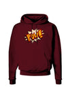 Onomatopoeia POW Dark Hoodie Sweatshirt-Hoodie-TooLoud-Maroon-Small-Davson Sales