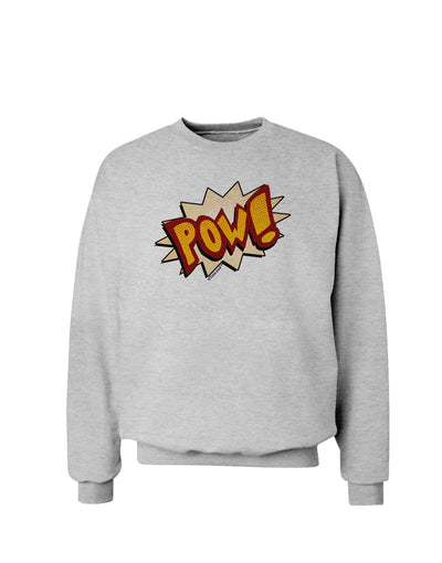 Onomatopoeia POW Sweatshirt-Sweatshirts-TooLoud-AshGray-Small-Davson Sales