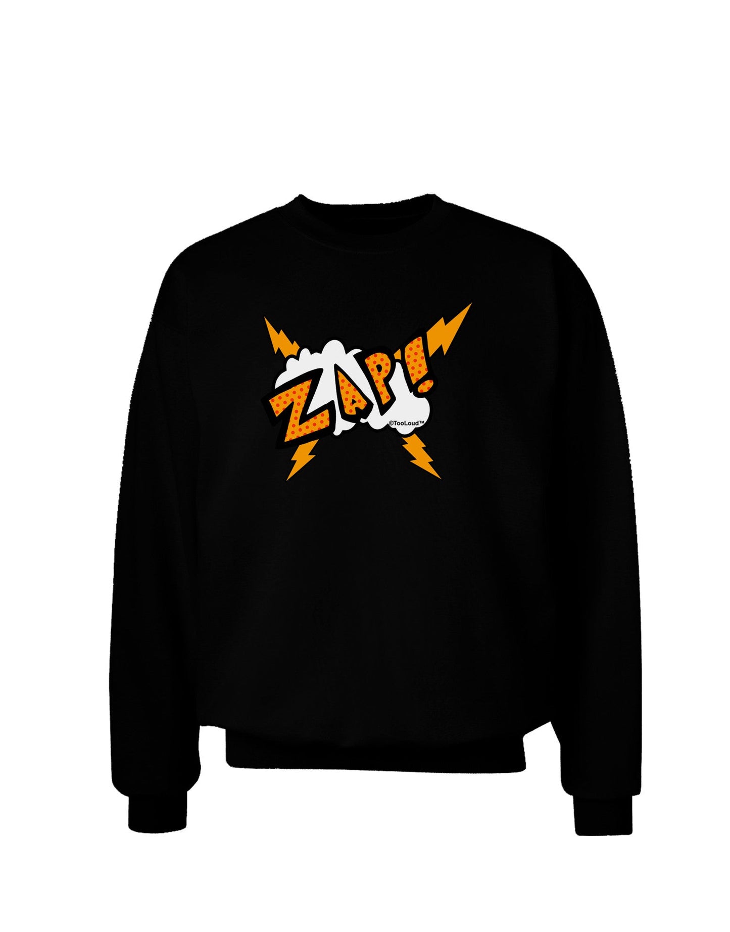 Onomatopoeia ZAP Adult Dark Sweatshirt-Sweatshirts-TooLoud-Black-Small-Davson Sales