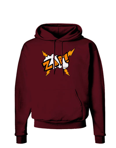 Onomatopoeia ZAP Dark Hoodie Sweatshirt-Hoodie-TooLoud-Maroon-Small-Davson Sales