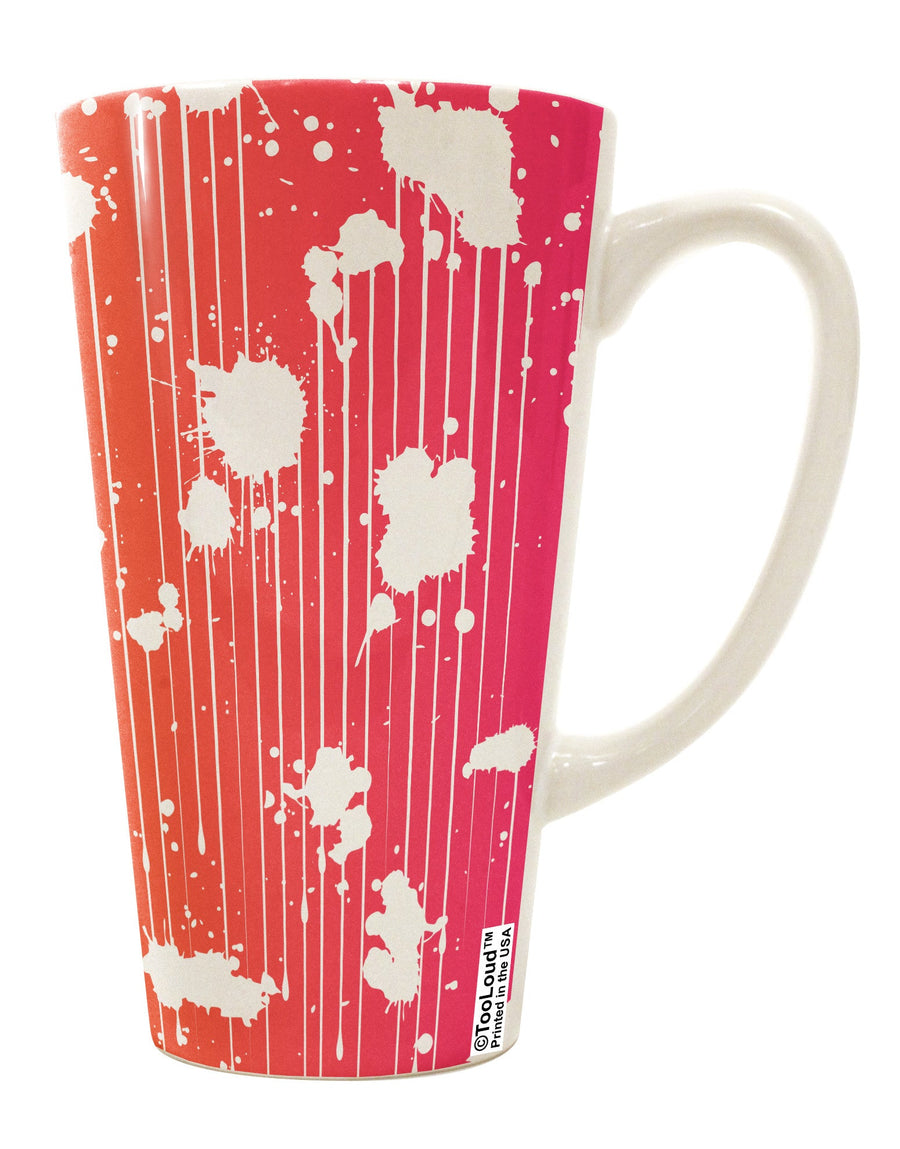 Orange Pink 16 Ounce Conical Latte Coffee Mug with Splatter AOP Design - Perfect for Coffee Enthusiasts - TooLoud-Conical Latte Mug-TooLoud-White-Davson Sales