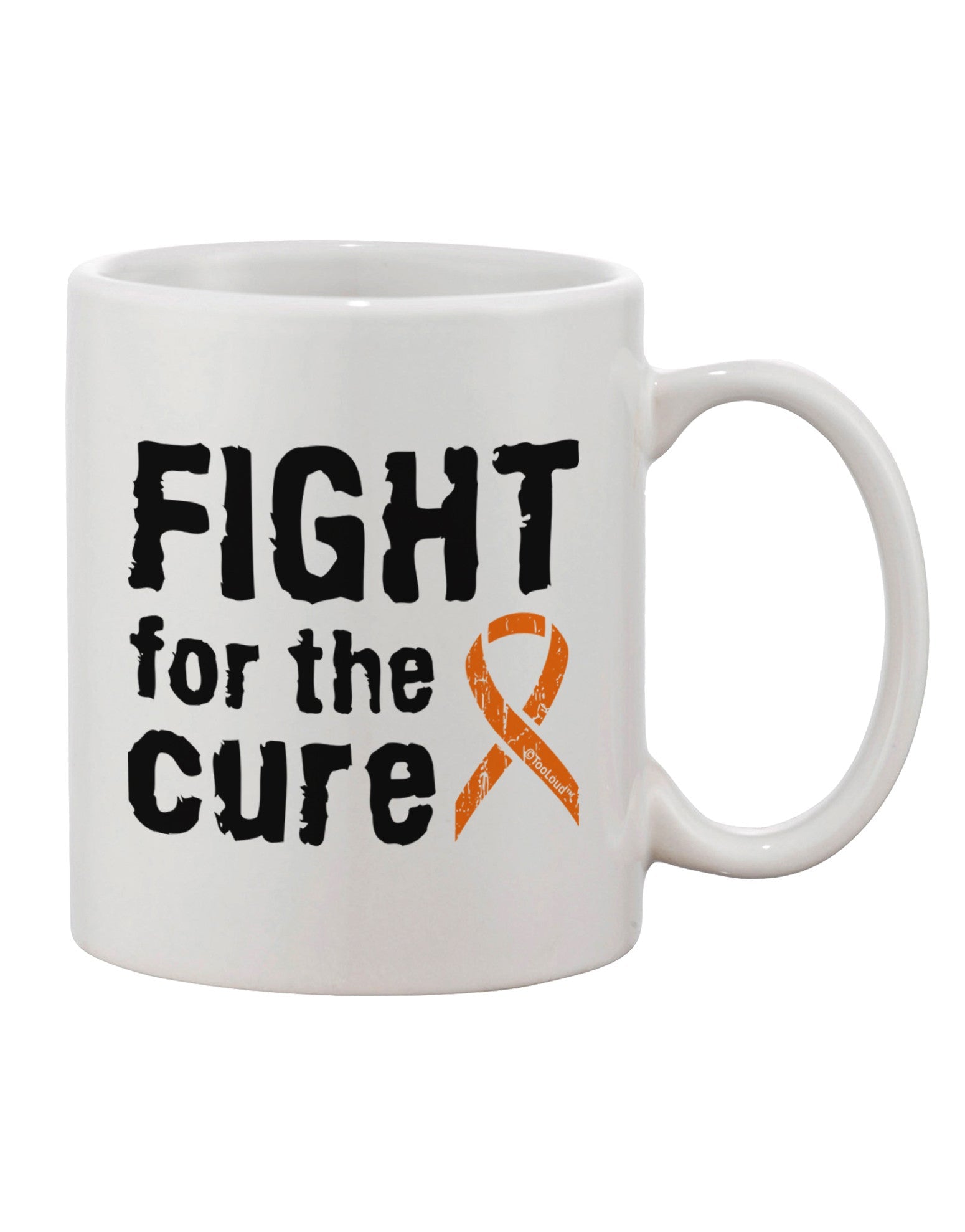 Orange Ribbon Leukemia Awareness 11 oz Coffee Mug - Perfect for the Cause - TooLoud-11 OZ Coffee Mug-TooLoud-White-Davson Sales