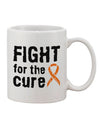 Orange Ribbon Leukemia Awareness 11 oz Coffee Mug - Perfect for the Cause - TooLoud-11 OZ Coffee Mug-TooLoud-White-Davson Sales