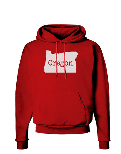 Oregon - United States Shape Dark Hoodie Sweatshirt by TooLoud-Hoodie-TooLoud-Red-Small-Davson Sales