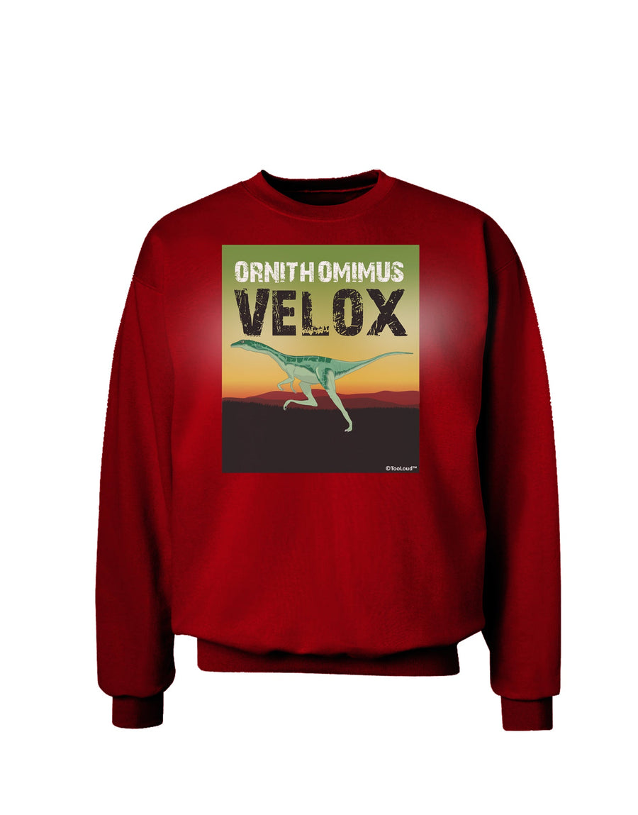 Ornithomimus Velox - With Name Adult Dark Sweatshirt by TooLoud-Sweatshirts-TooLoud-Black-Small-Davson Sales