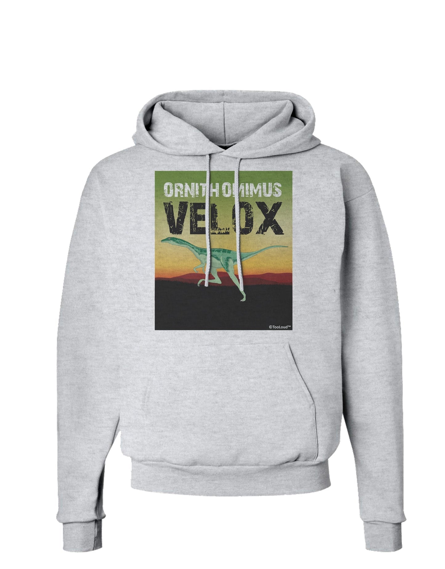Ornithomimus Velox - With Name Hoodie Sweatshirt by TooLoud-Hoodie-TooLoud-AshGray-Small-Davson Sales