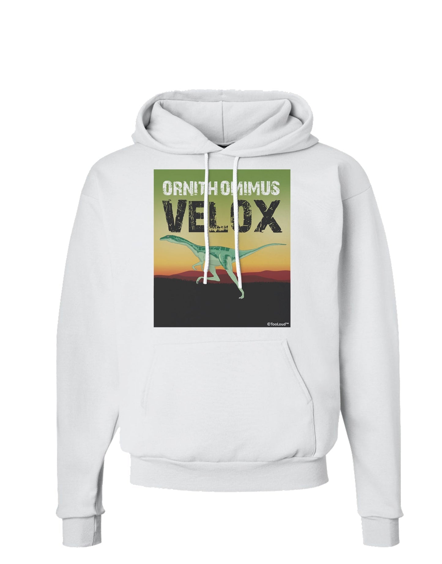 Ornithomimus Velox - With Name Hoodie Sweatshirt by TooLoud-Hoodie-TooLoud-White-Small-Davson Sales