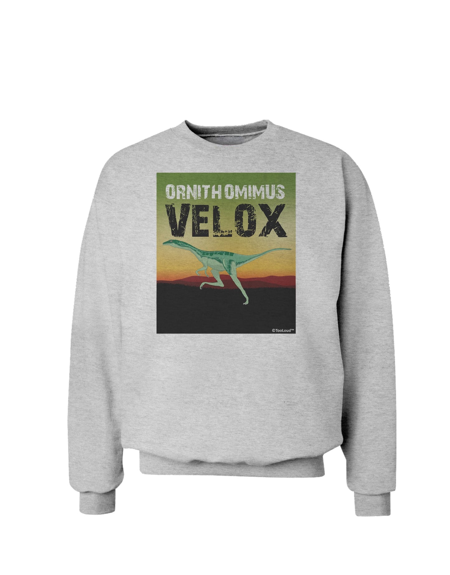 Ornithomimus Velox - With Name Sweatshirt by TooLoud-Sweatshirts-TooLoud-AshGray-Small-Davson Sales