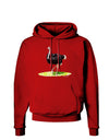 Ostrich Watercolor Dark Hoodie Sweatshirt-Hoodie-TooLoud-Red-Small-Davson Sales