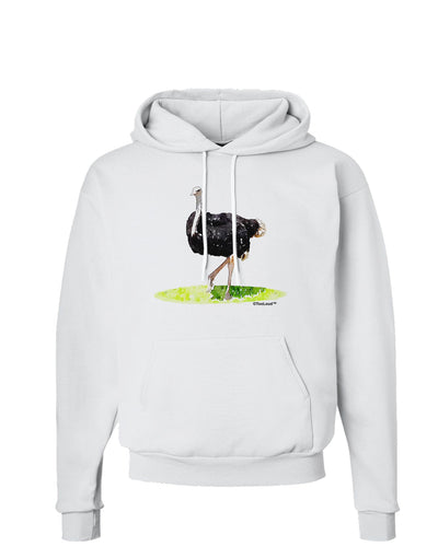 Ostrich Watercolor Hoodie Sweatshirt-Hoodie-TooLoud-White-Small-Davson Sales