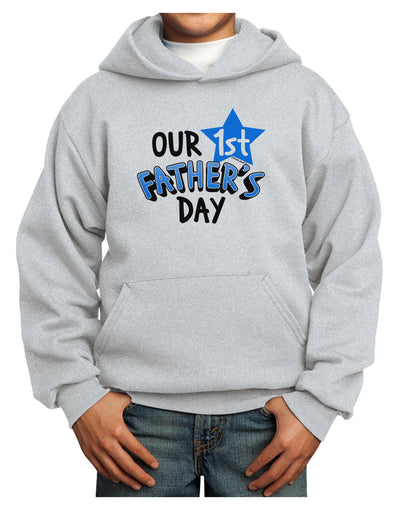 Our 1st Father's Day Youth Hoodie Pullover Sweatshirt-Youth Hoodie-TooLoud-Ash-XS-Davson Sales