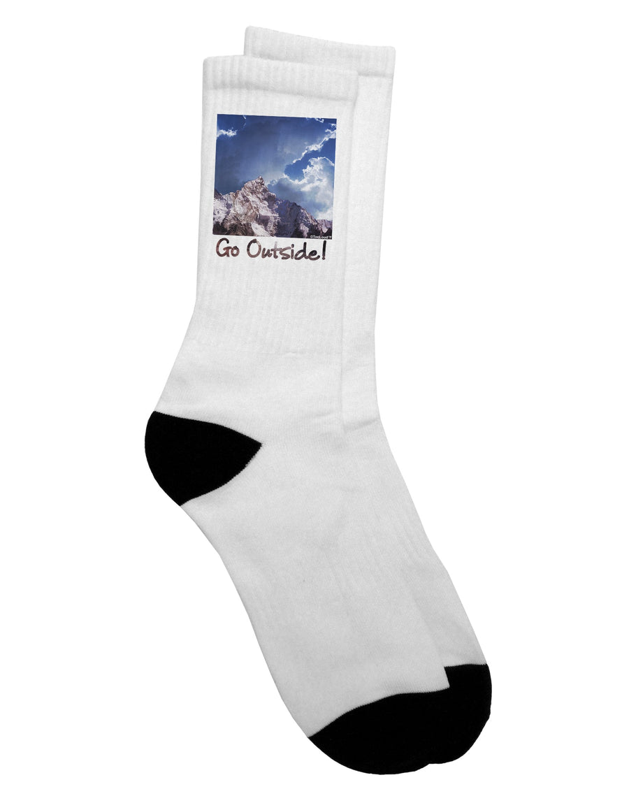 Outdoor Adventure Adult Crew Socks - A Must-Have for Explorers! - TooLoud-Socks-TooLoud-White-Ladies-4-6-Davson Sales