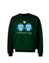 Owl Always Love You - Blue Owls Adult Dark Sweatshirt by TooLoud-Sweatshirts-TooLoud-Deep-Forest-Green-Small-Davson Sales