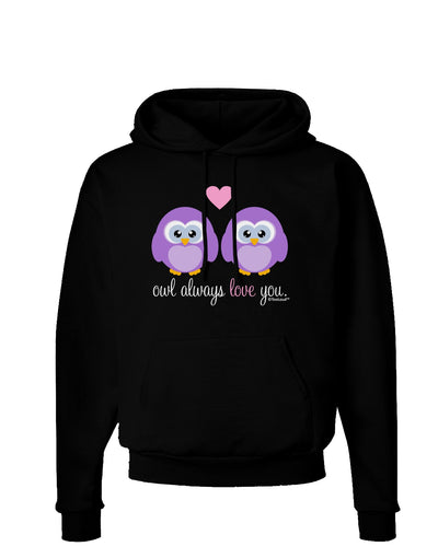 Owl Always Love You - Purple Owls Dark Hoodie Sweatshirt by TooLoud-Hoodie-TooLoud-Black-Small-Davson Sales