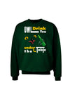 Owl Drink You Under the Table Adult Dark Sweatshirt-Sweatshirts-TooLoud-Deep-Forest-Green-Small-Davson Sales