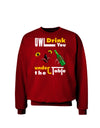 Owl Drink You Under the Table Adult Dark Sweatshirt-Sweatshirts-TooLoud-Deep-Red-Small-Davson Sales