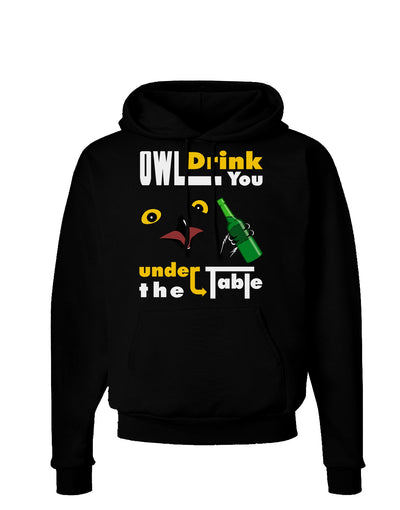 Owl Drink You Under the Table Dark Hoodie Sweatshirt-Hoodie-TooLoud-Black-Small-Davson Sales