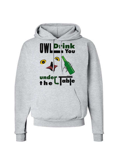 Owl Drink You Under the Table Hoodie Sweatshirt-Hoodie-TooLoud-AshGray-Small-Davson Sales