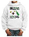 Owl Drink You Under the Table Youth Hoodie Pullover Sweatshirt-Youth Hoodie-TooLoud-White-XS-Davson Sales