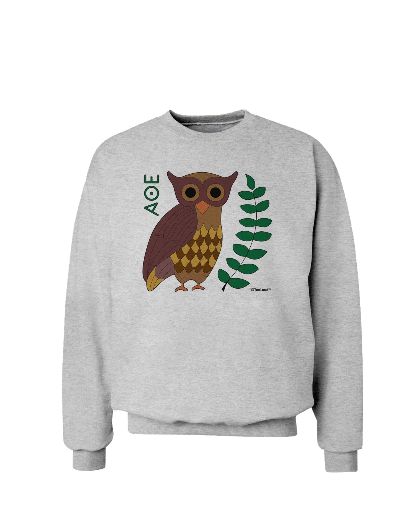 Owl of Athena Sweatshirt by TooLoud-Sweatshirts-TooLoud-AshGray-Small-Davson Sales