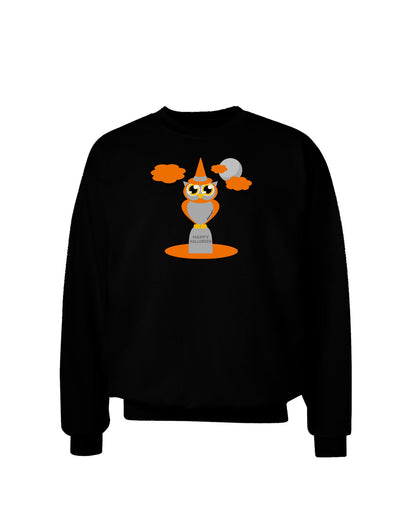 Owl Orange Adult Dark Sweatshirt-Sweatshirts-TooLoud-Black-Small-Davson Sales