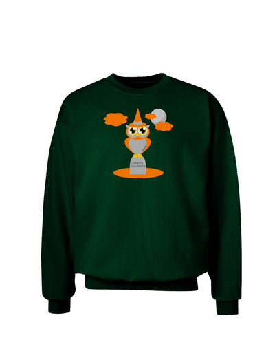 Owl Orange Adult Dark Sweatshirt-Sweatshirts-TooLoud-Deep-Forest-Green-Small-Davson Sales