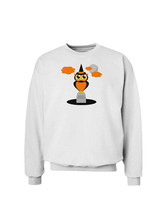 Owl Orange Sweatshirt-Sweatshirts-TooLoud-White-Small-Davson Sales