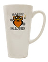 Owl Orange Text - Expertly Crafted 16 Ounce Conical Latte Coffee Mug - TooLoud-Conical Latte Mug-TooLoud-White-Davson Sales