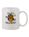 Owl Orange Text Printed 11 oz Coffee Mug - Expertly Crafted Drinkware-11 OZ Coffee Mug-TooLoud-White-Davson Sales