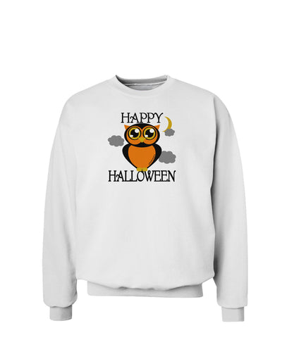 Owl Orange Text Sweatshirt-Sweatshirts-TooLoud-White-Small-Davson Sales